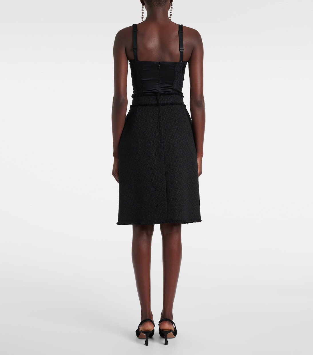 DG wool-blend tweed midi skirt | Dolce&Gabbana