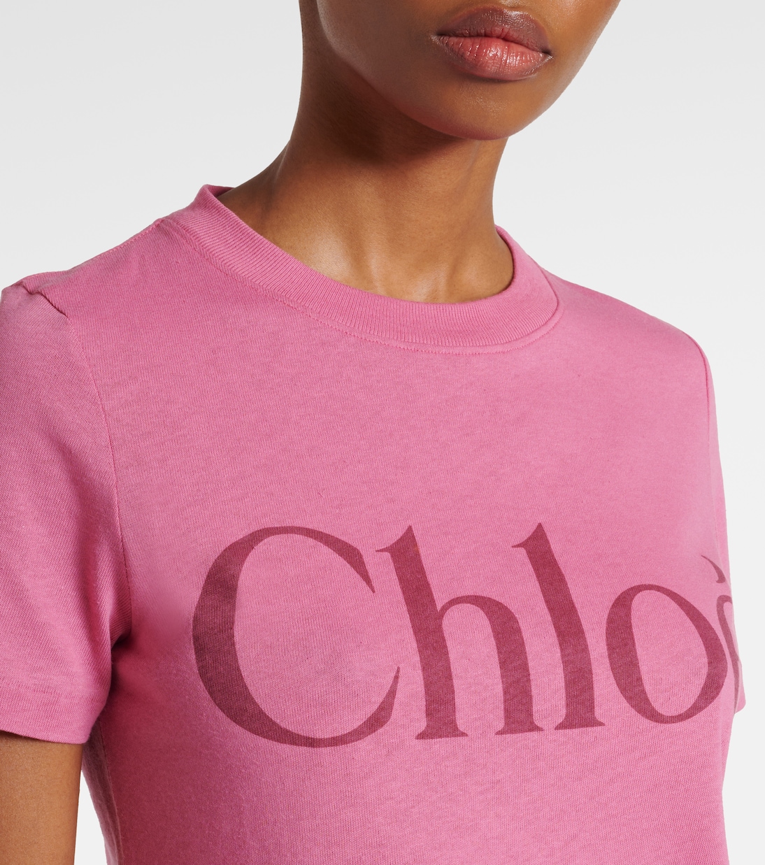 Camiseta en jersey de algodón con logo | Chloé