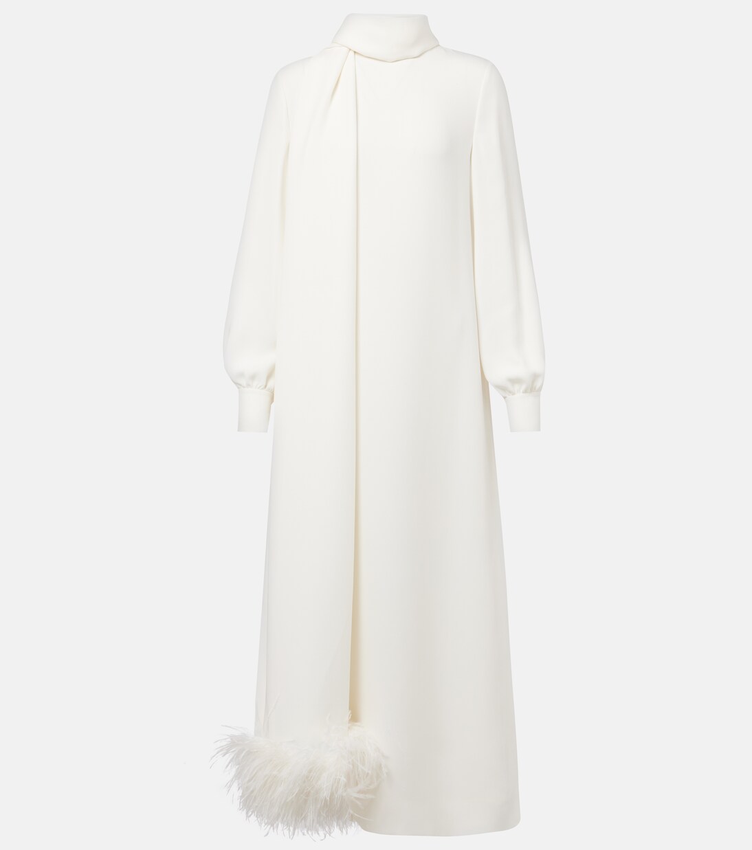 Robe aus Cady Couture mit Federn | Valentino