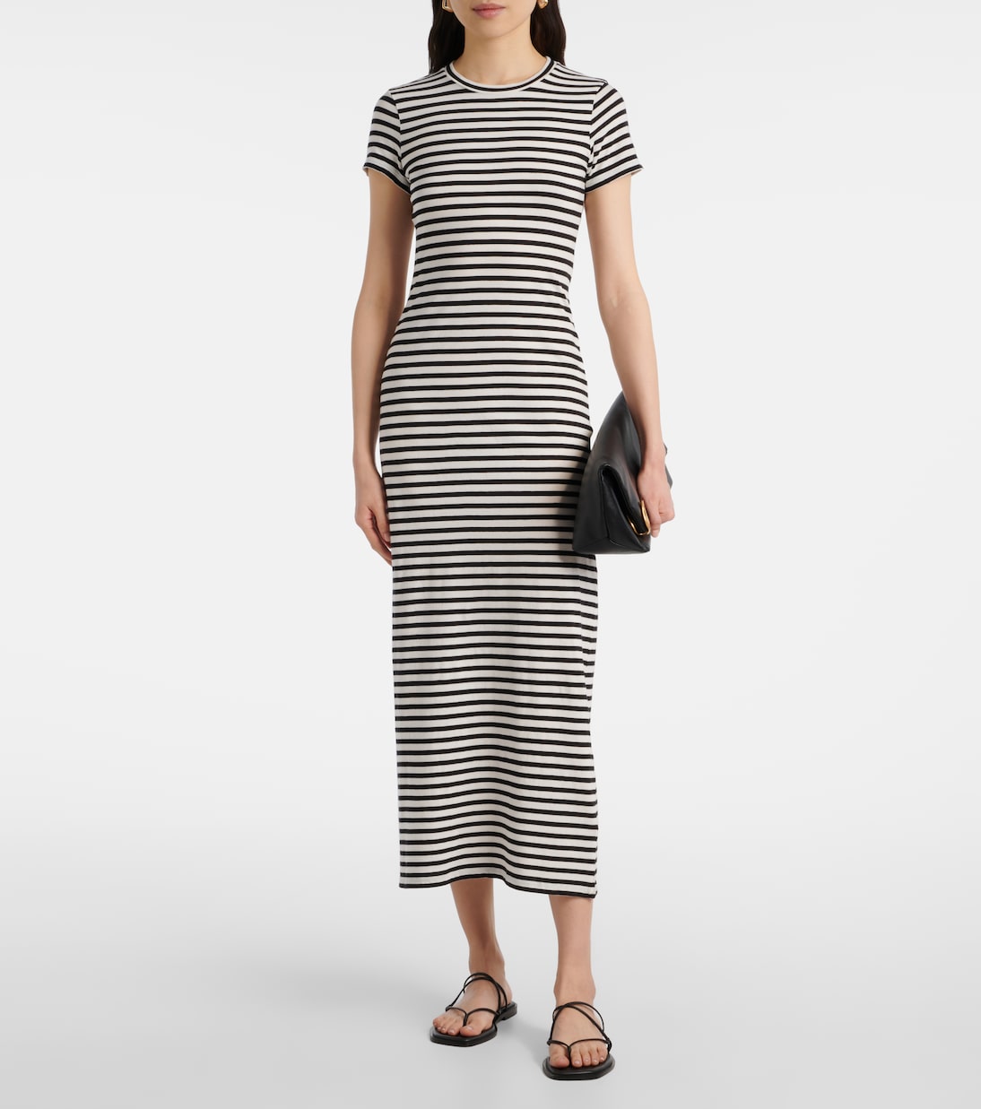 Vestido largo de algodón a rayas | Nili Lotan