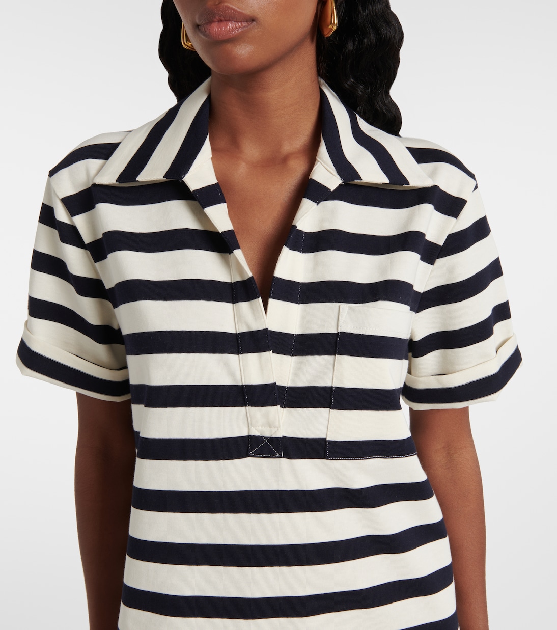 Cayden striped cotton polo dress | Veronica Beard