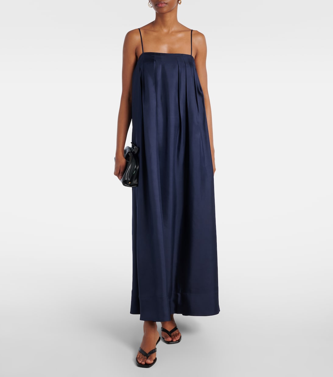 Robe longue Heather en soie | Asceno
