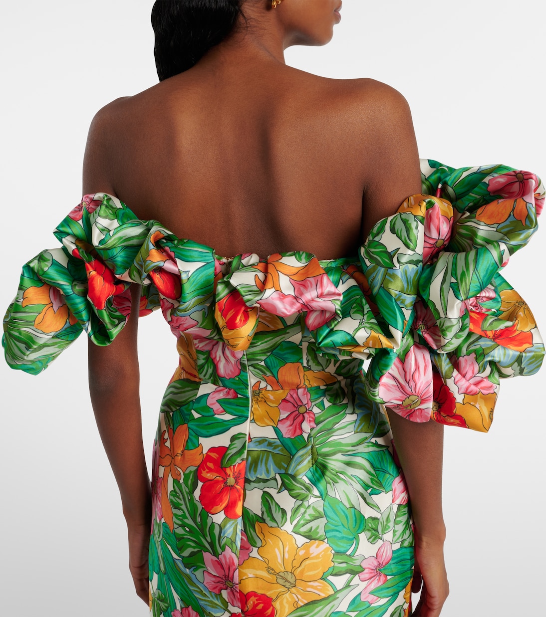 Printed off-shoulder maxi dress | Alémais