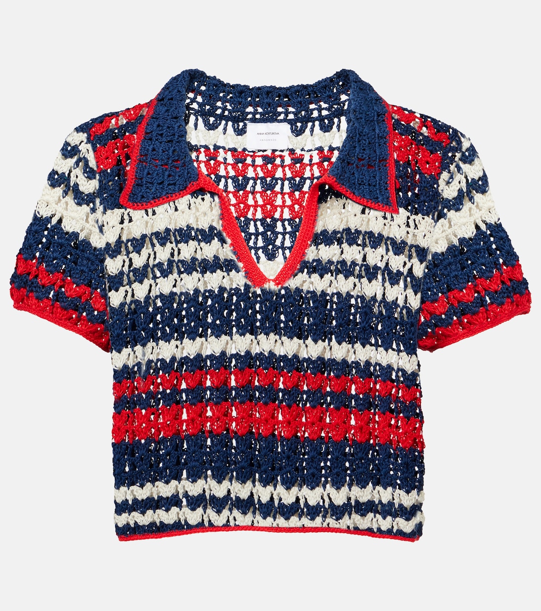 Cropped-Top aus Häkelstrick | Anna Kosturova