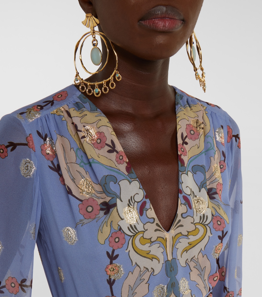 Floral silk georgette gown | Etro