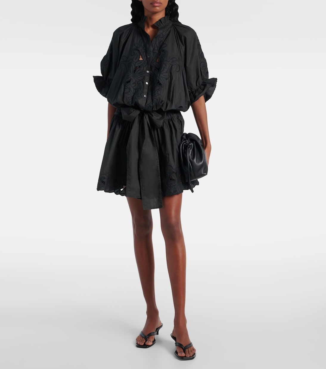 Abito corto in popeline di cotone | Juliet Dunn