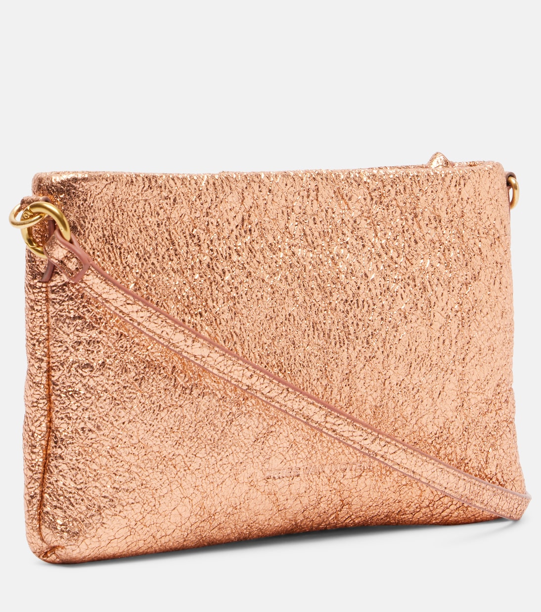 Clutch in pelle metallizzata | Dries Van Noten