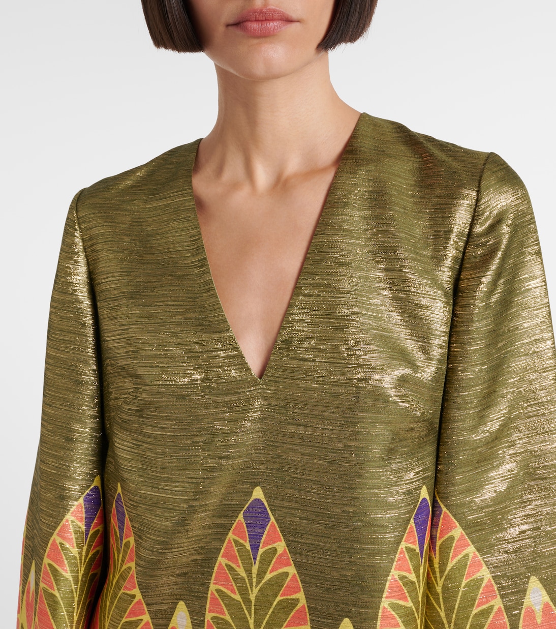 Robe Escape imprimée en soie mélangée | Valentino