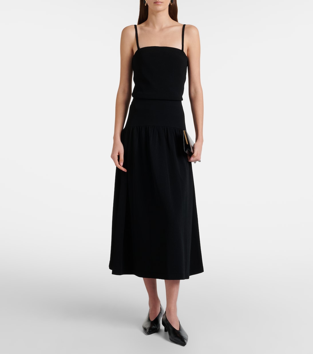 High-Rise-Midirock aus Strick | Vince