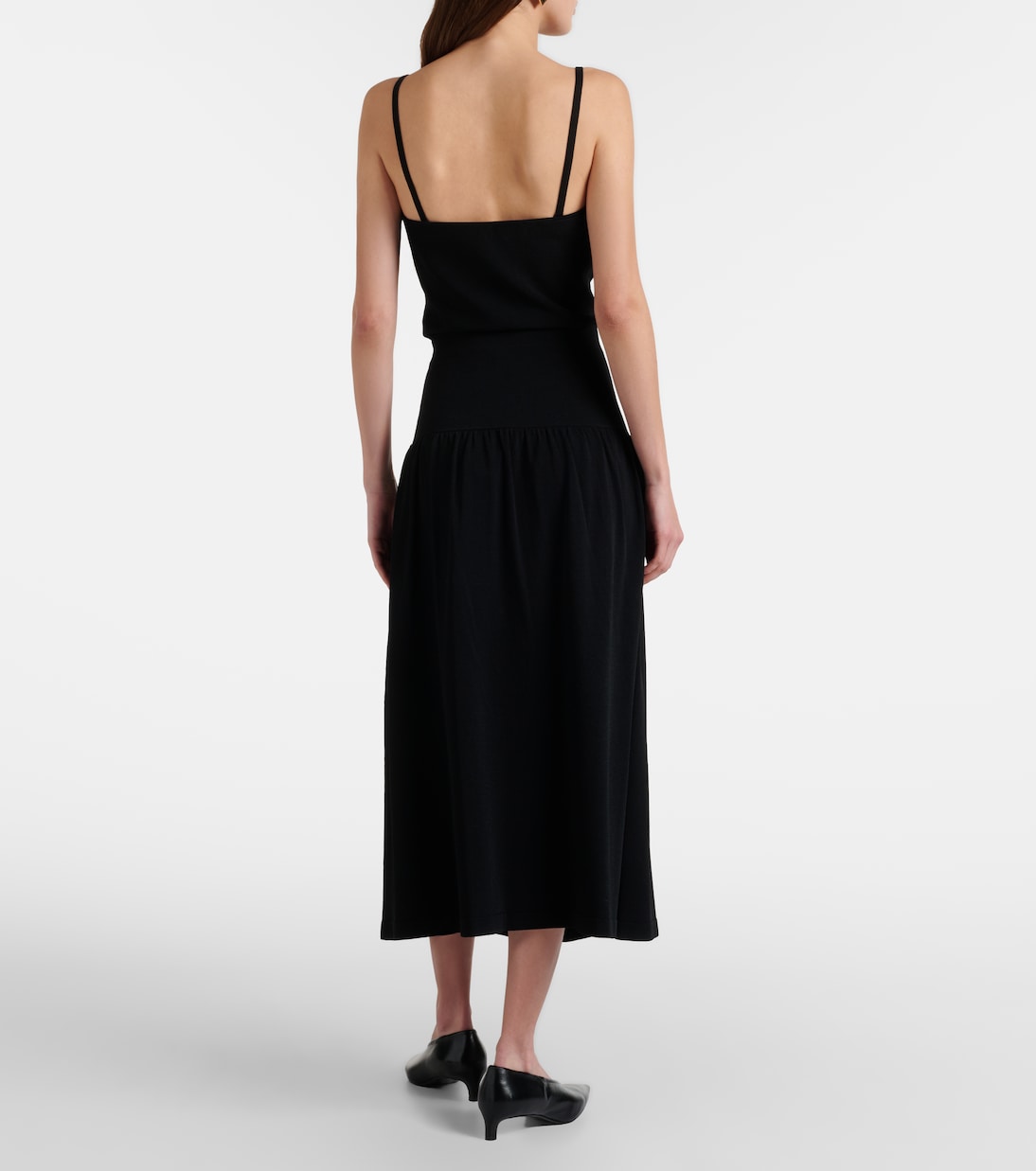 High-Rise-Midirock aus Strick | Vince