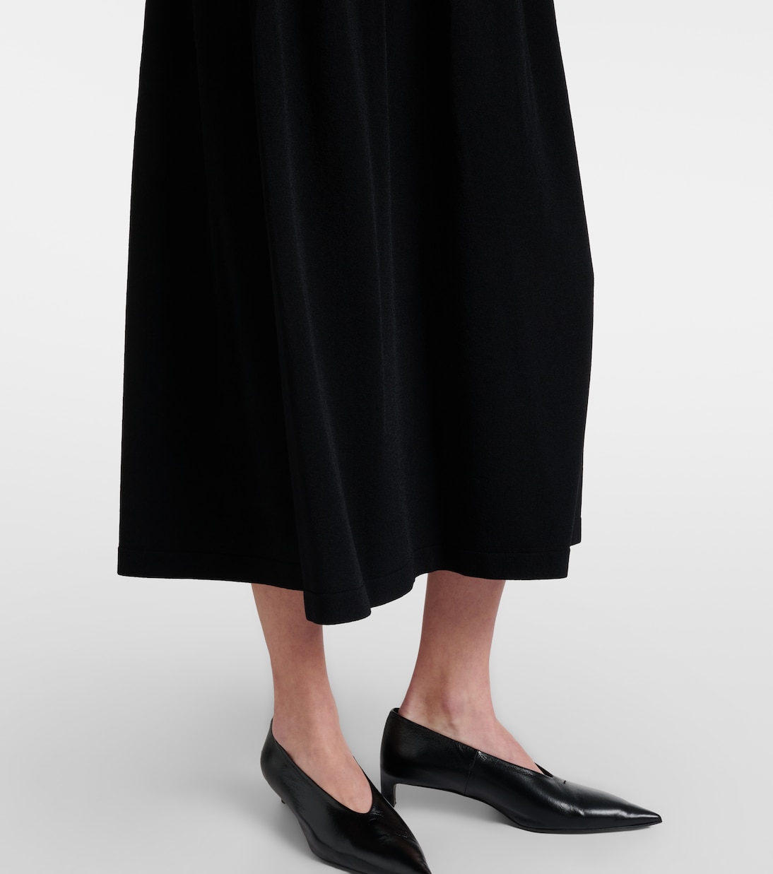 High-Rise-Midirock aus Strick | Vince