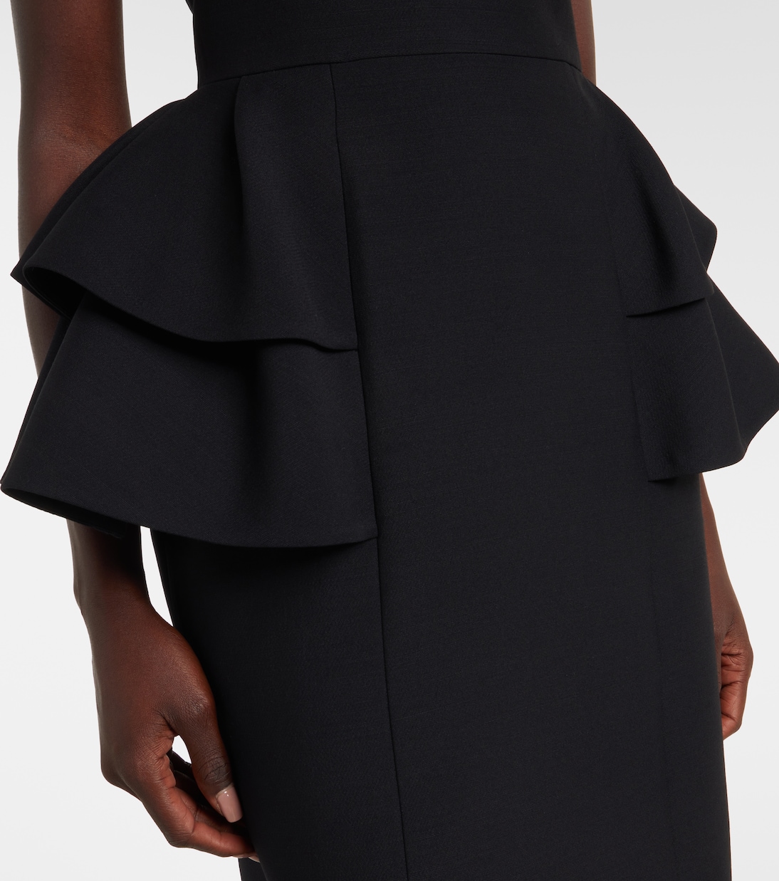 Crepe Couture tiered midi dress | Valentino