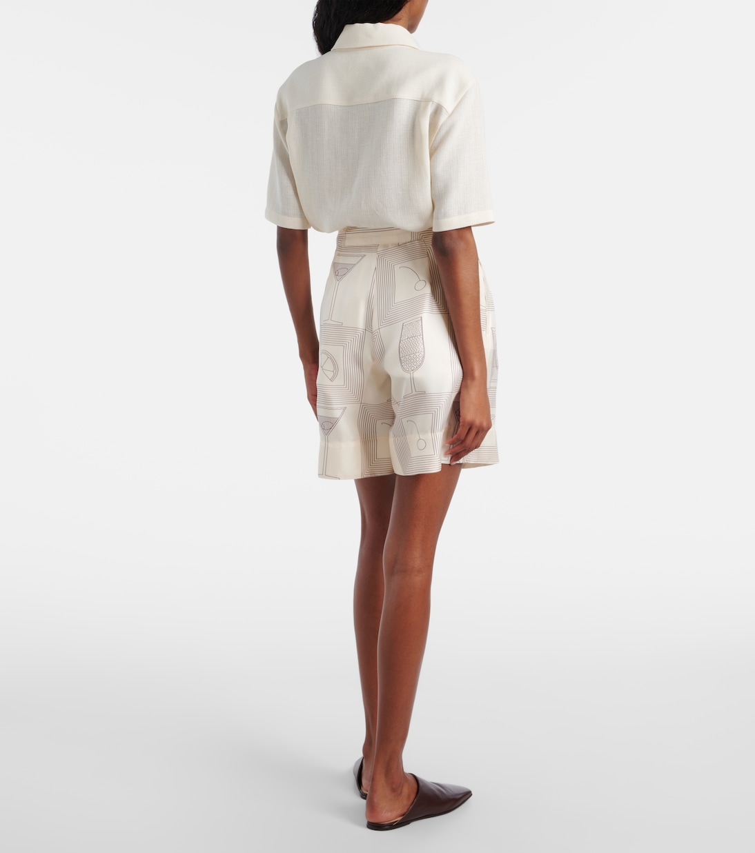 Bedruckte Bermuda-Shorts Dorin aus Seiden-Twill | Loro Piana