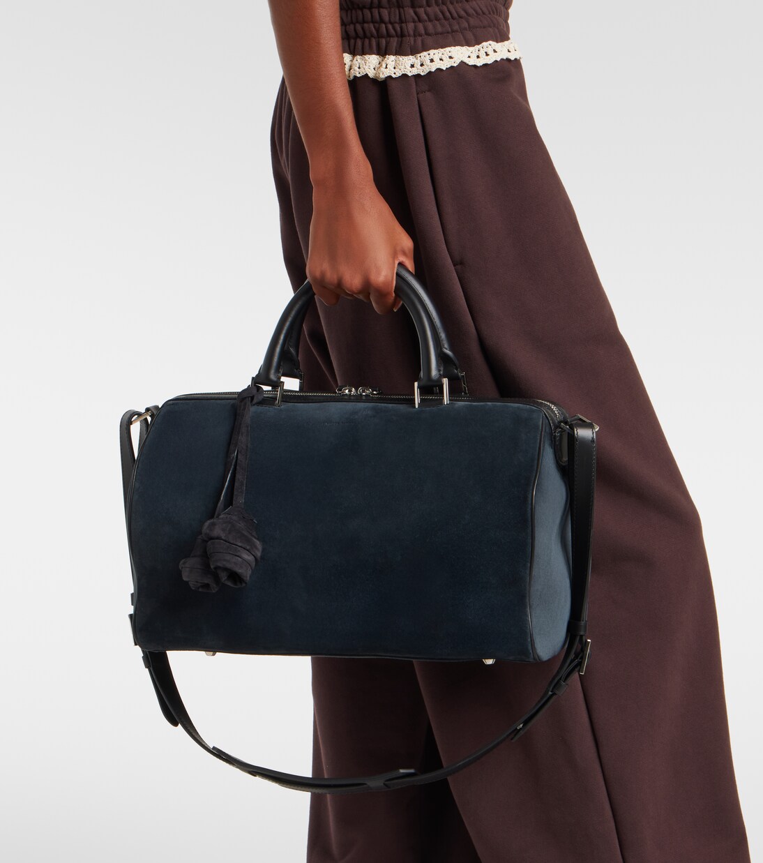 Varsovia floral-appliqué suede duffel bag | Magda Butrym