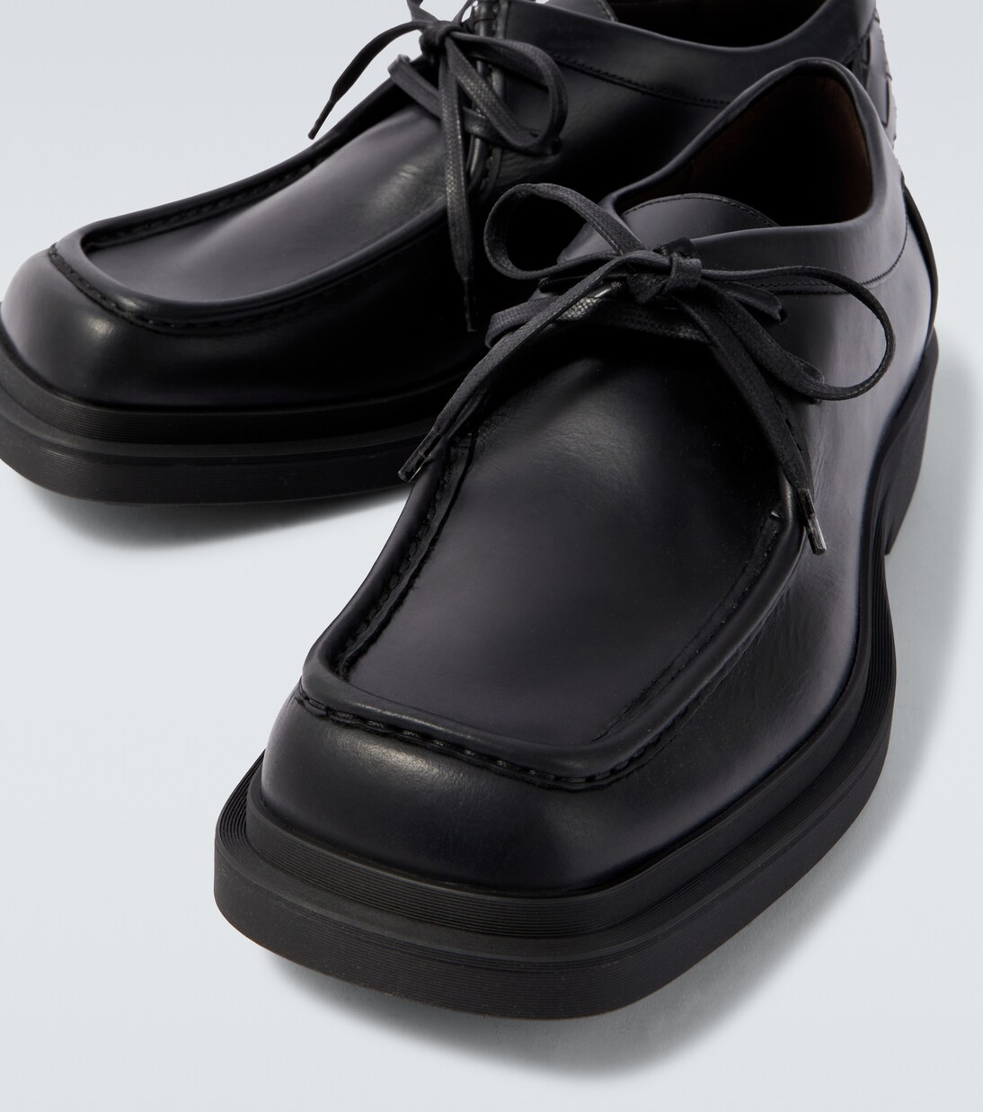 Ben Intrecciato leather Derby shoes | Bottega Veneta