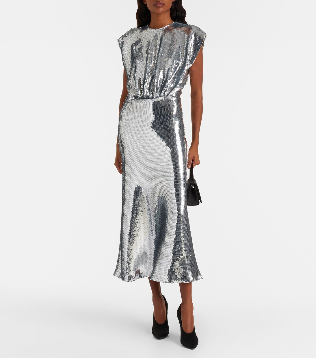 Gathered sequined midi dress | David Koma