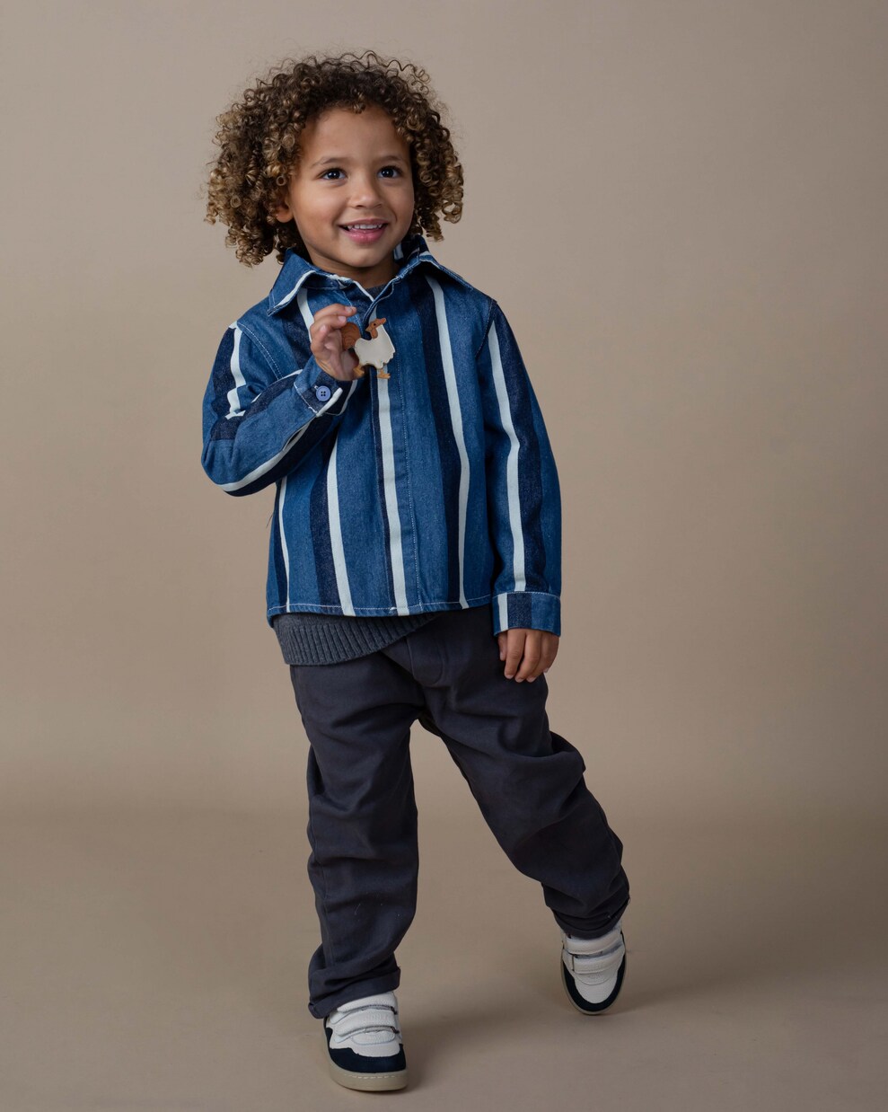 Ditmer striped denim overshirt | Donsje