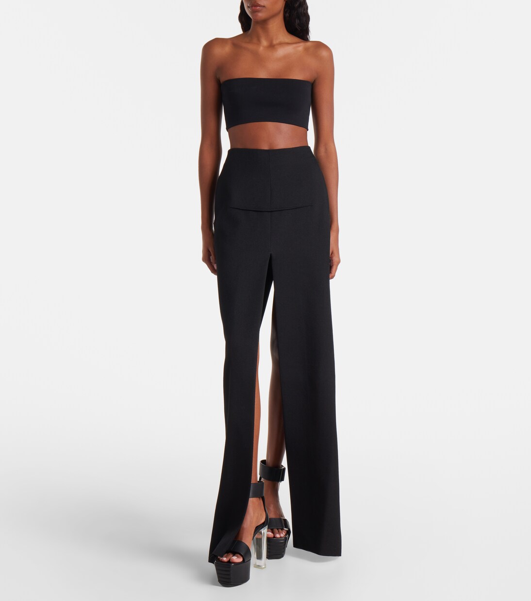 High-rise virgin wool maxi skirt | Rick Owens