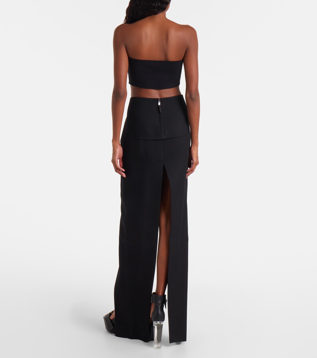 High-rise virgin wool maxi skirt | Rick Owens