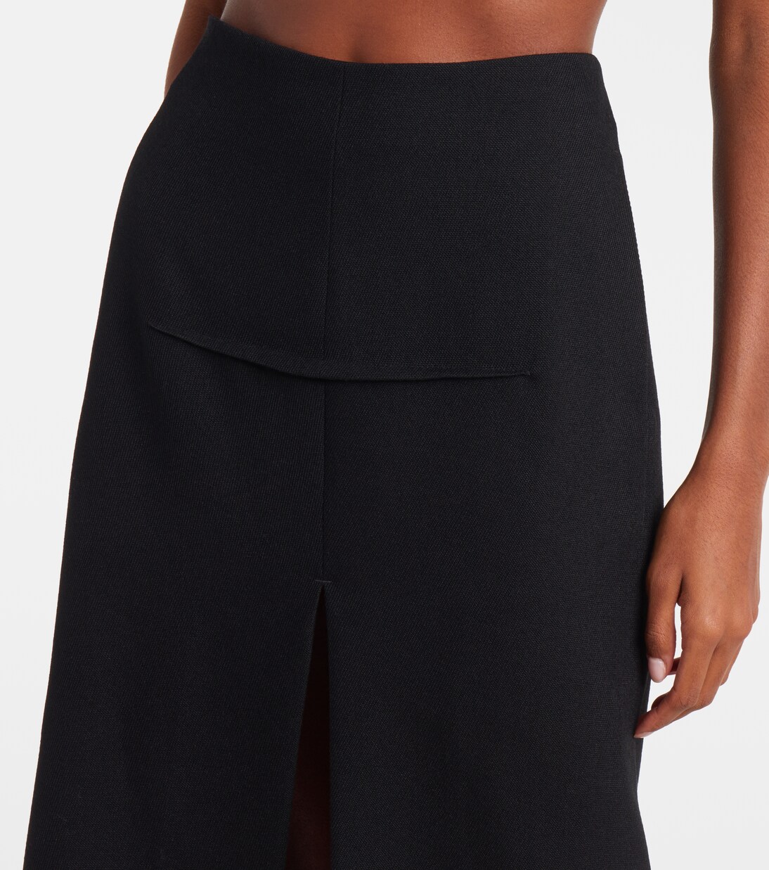 High-rise virgin wool maxi skirt | Rick Owens