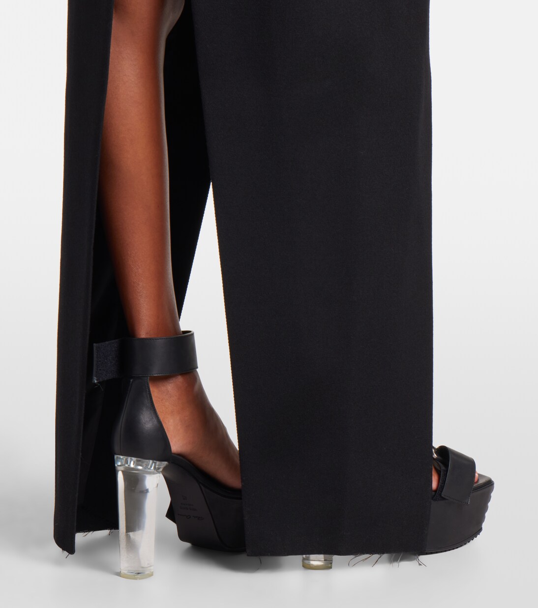High-rise virgin wool maxi skirt | Rick Owens