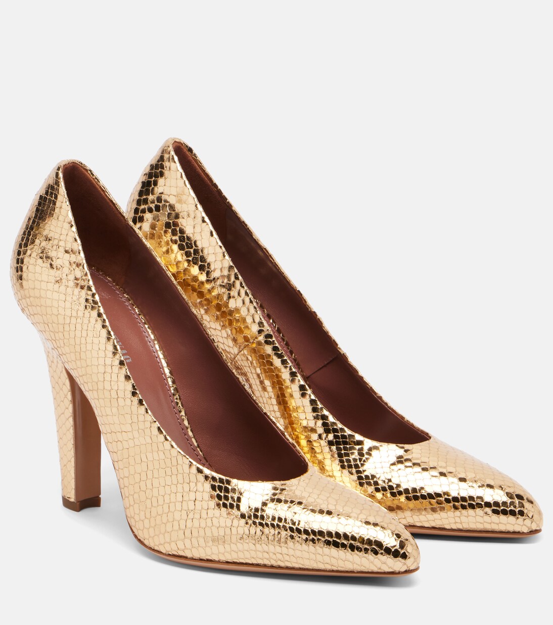 Elsa 100 metallic leather pumps | Paris Texas