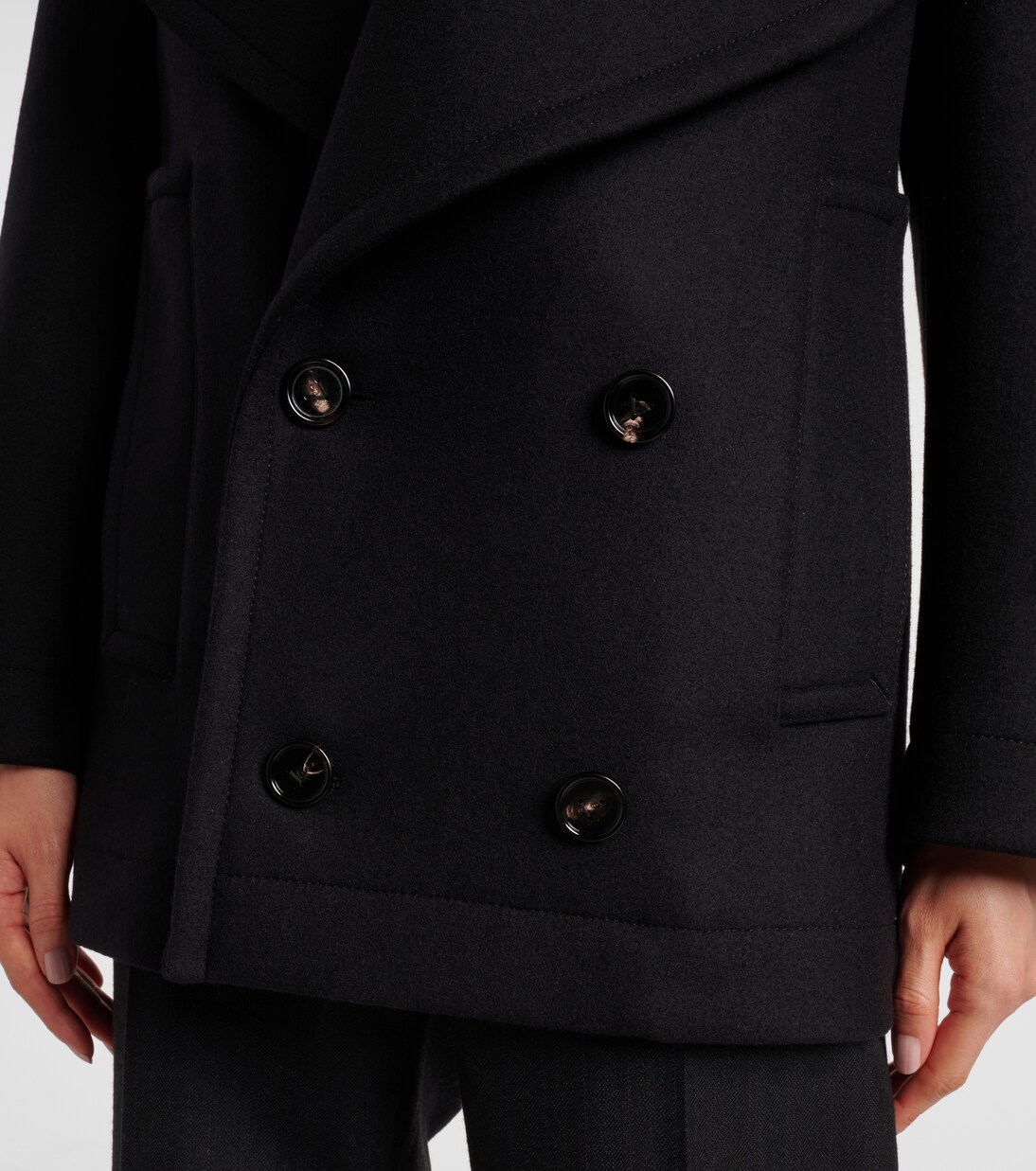 Double-breasted wool coat | Bottega Veneta