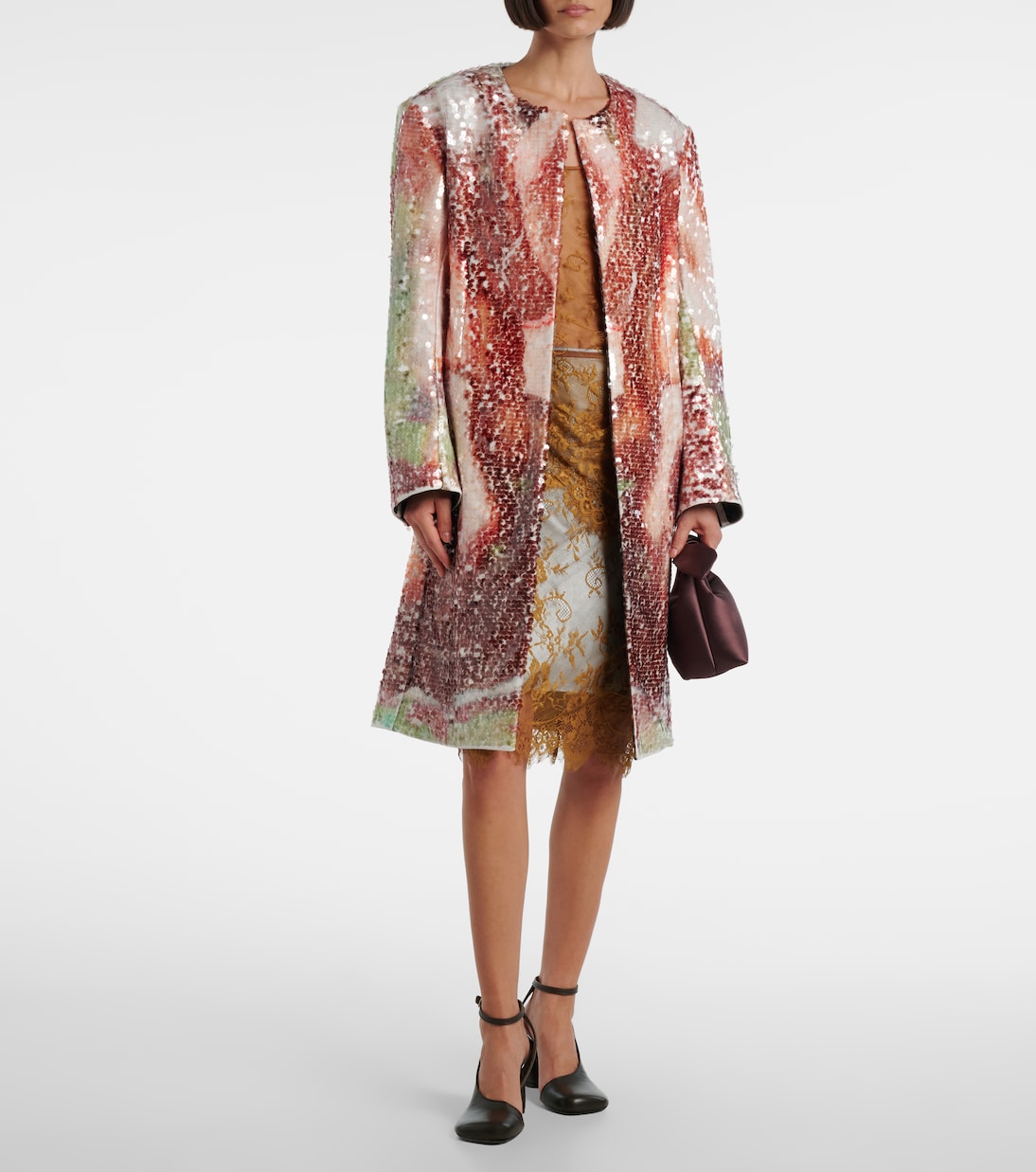 Silk-trimmed lace top | Jacques Wei