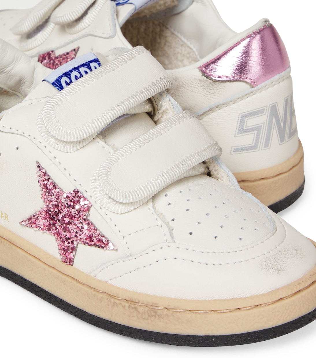 Ball Star glitter leather sneakers | Golden Goose Kids