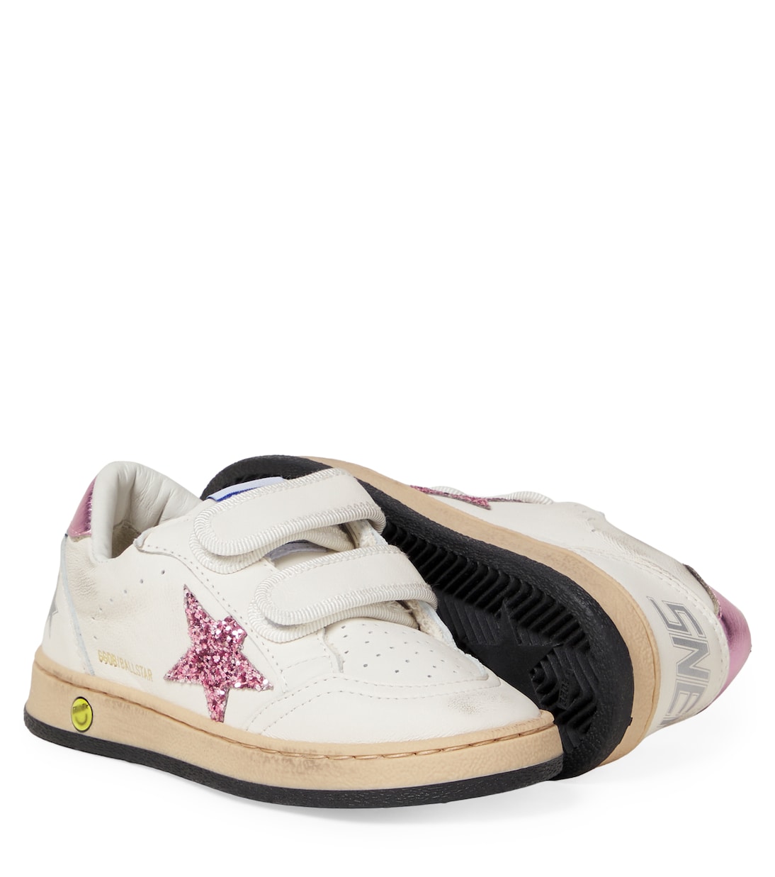 Ball Star glitter leather sneakers | Golden Goose Kids