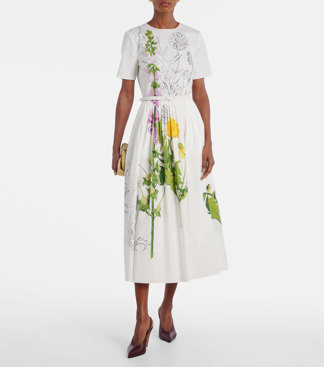 Midikleid Foxglove aus Popeline | Oscar de la Renta