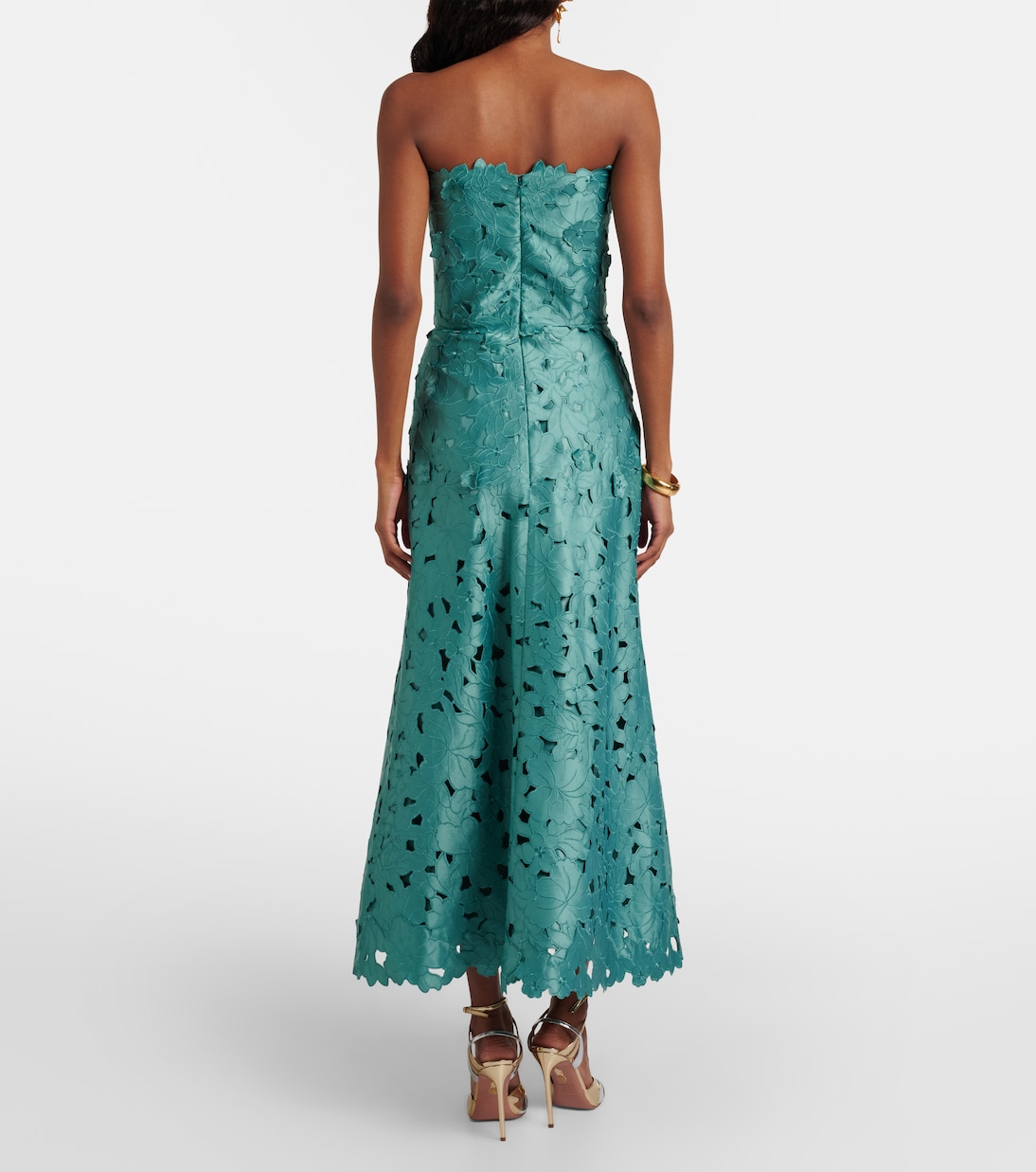 Vella guipure lace maxi dress | Costarellos