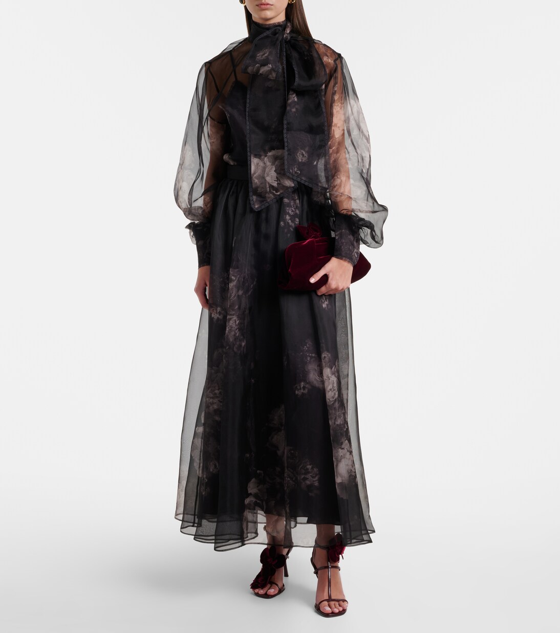 Sandales Orchid 85 en velours | Zimmermann