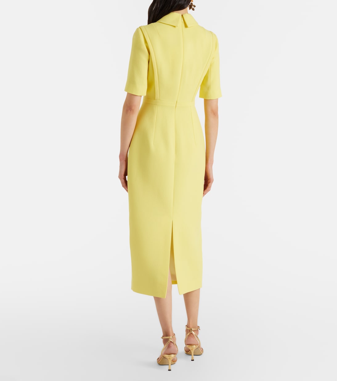 Abito midi Valletta in crêpe di lana | Emilia Wickstead