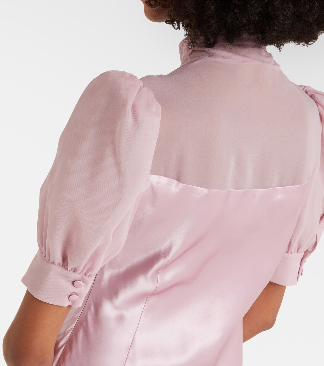 Tie-neck silk satin gown | Alessandra Rich