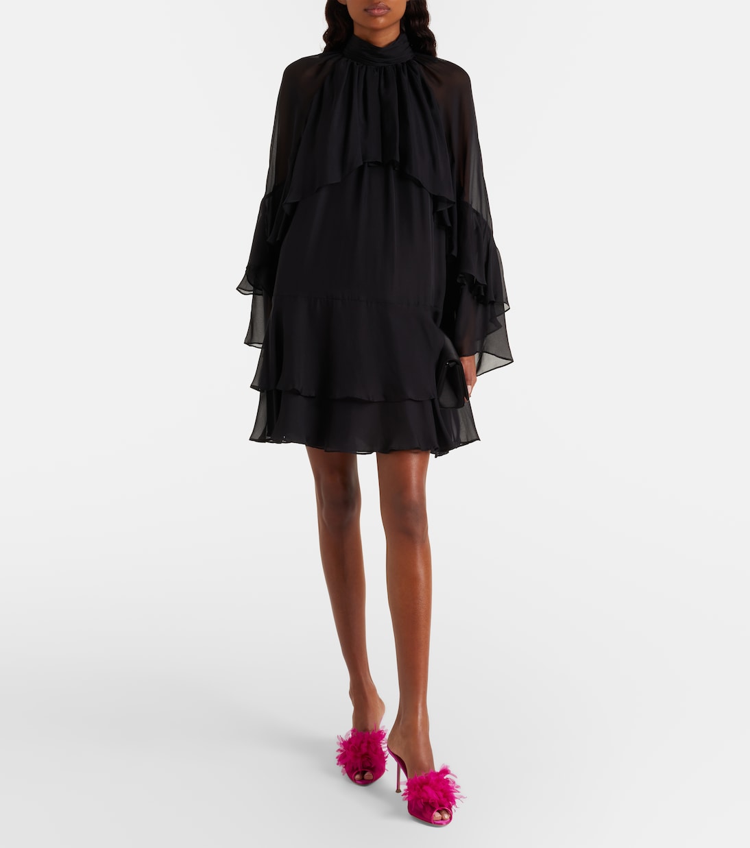 Poème floral-appliqué mesh mules | Aquazzura