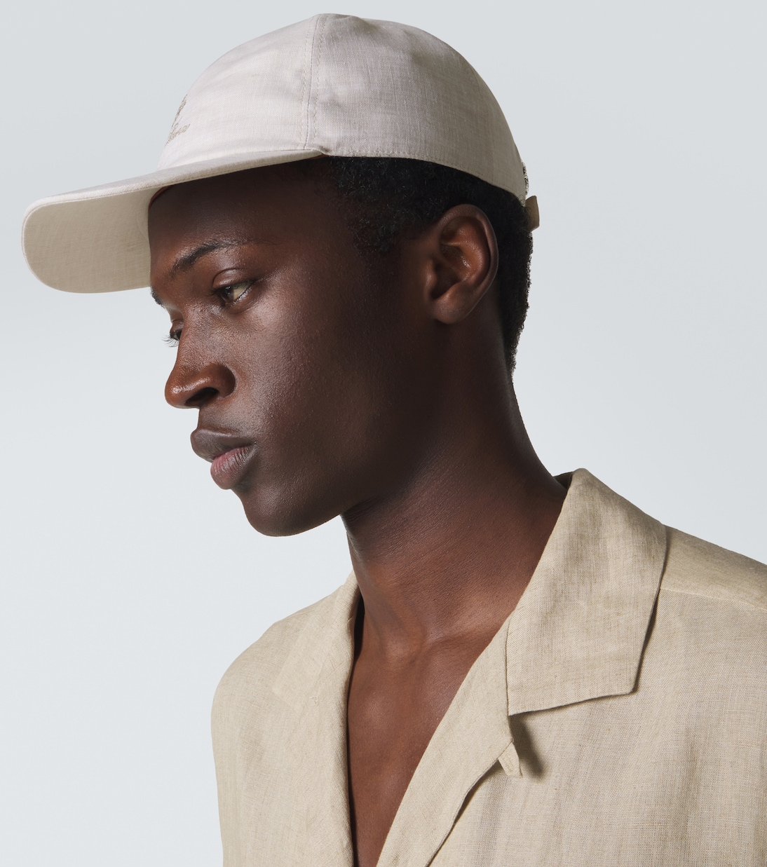 Logo linen baseball cap | Loro Piana