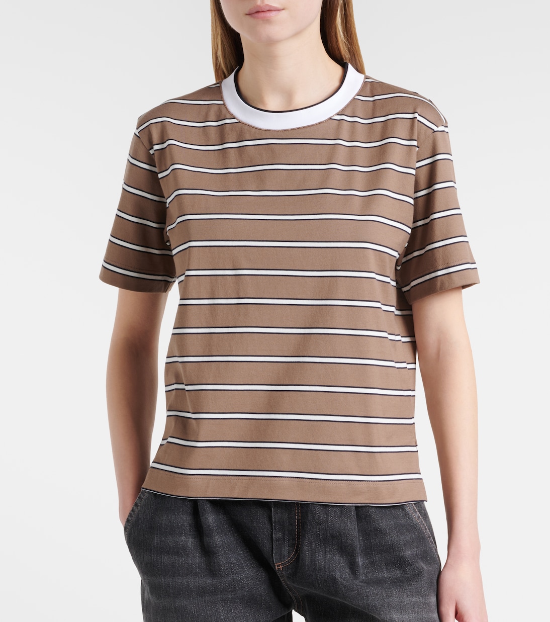 T-Shirt aus Baumwoll-Jersey | Brunello Cucinelli