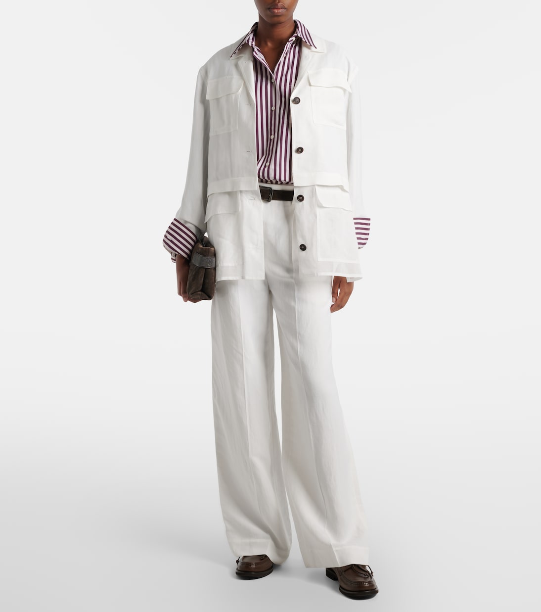 Weite High-Rise-Hose | Brunello Cucinelli