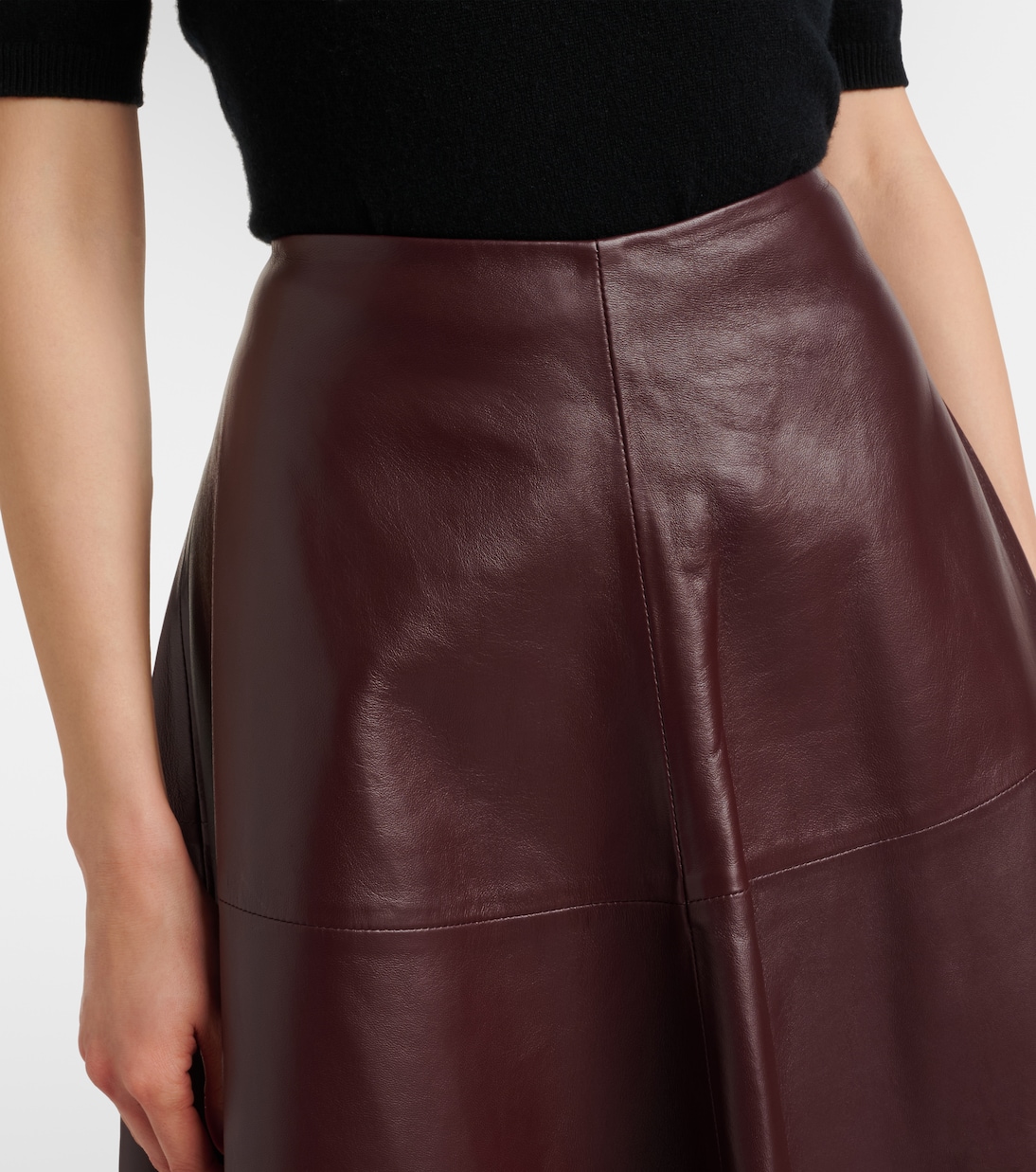 Jupe longue Varda en cuir | Altuzarra