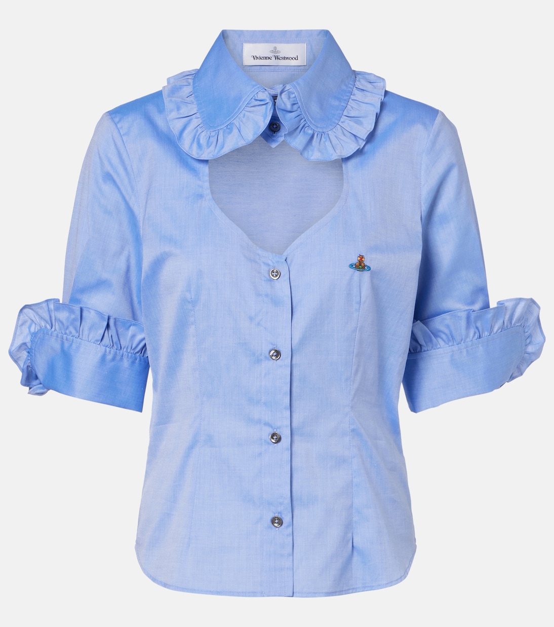 Toulouse Frill cutout cotton poplin shirt | Vivienne Westwood