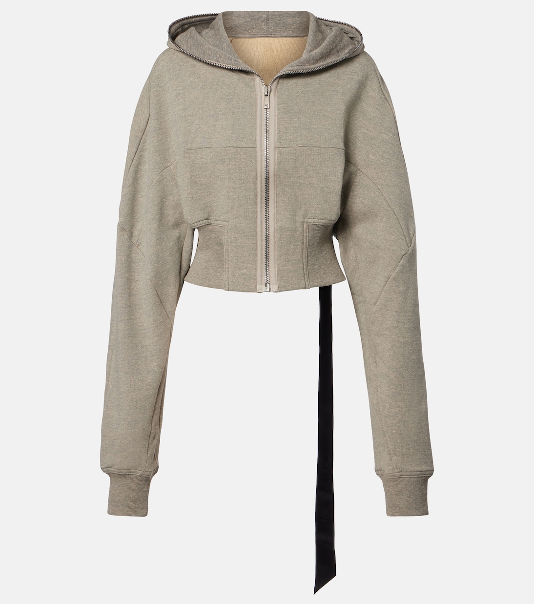 Cropped cotton-blend jersey hoodie | Rick Owens