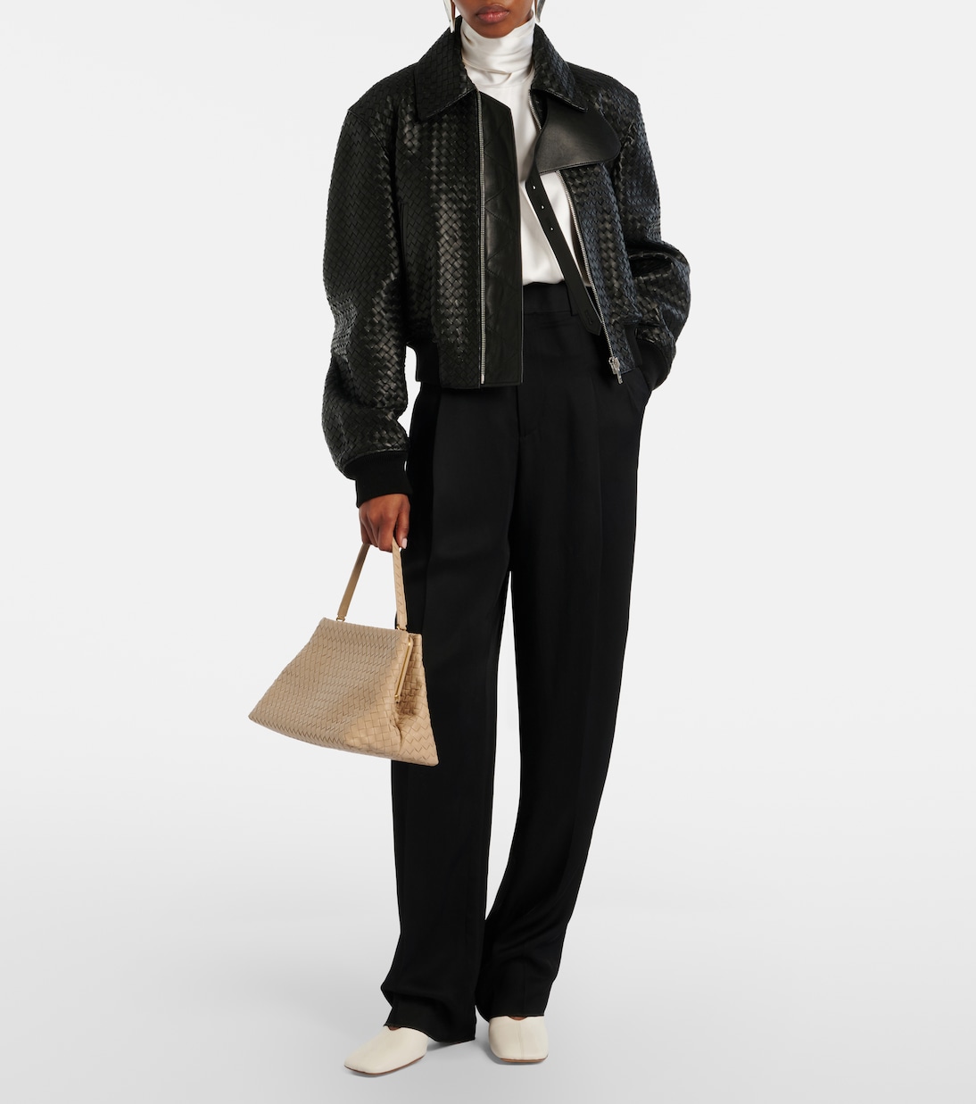 1998 인트레치아토 레더 숄더 백 | Bottega Veneta