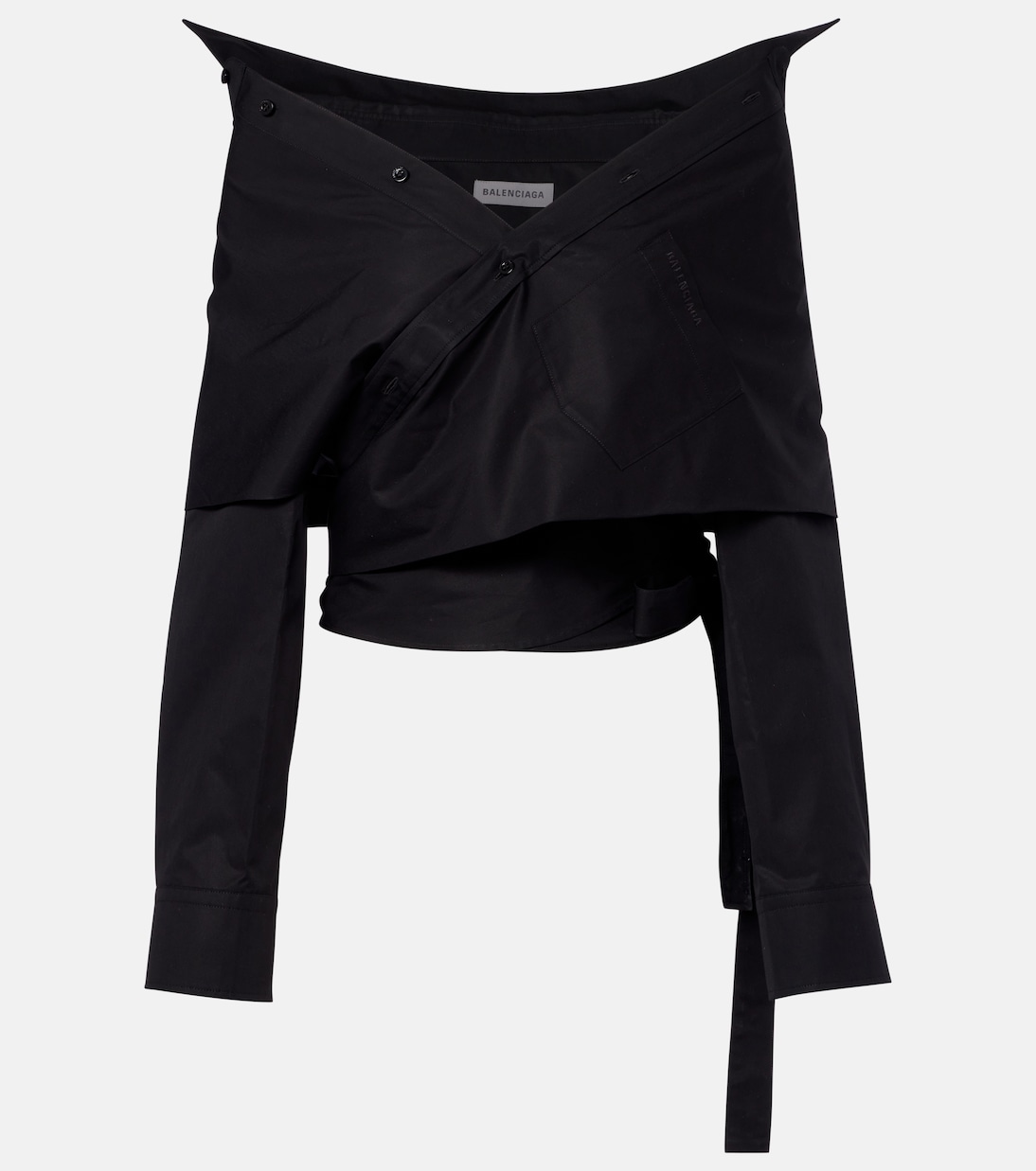 Asymmetric cotton top | Balenciaga
