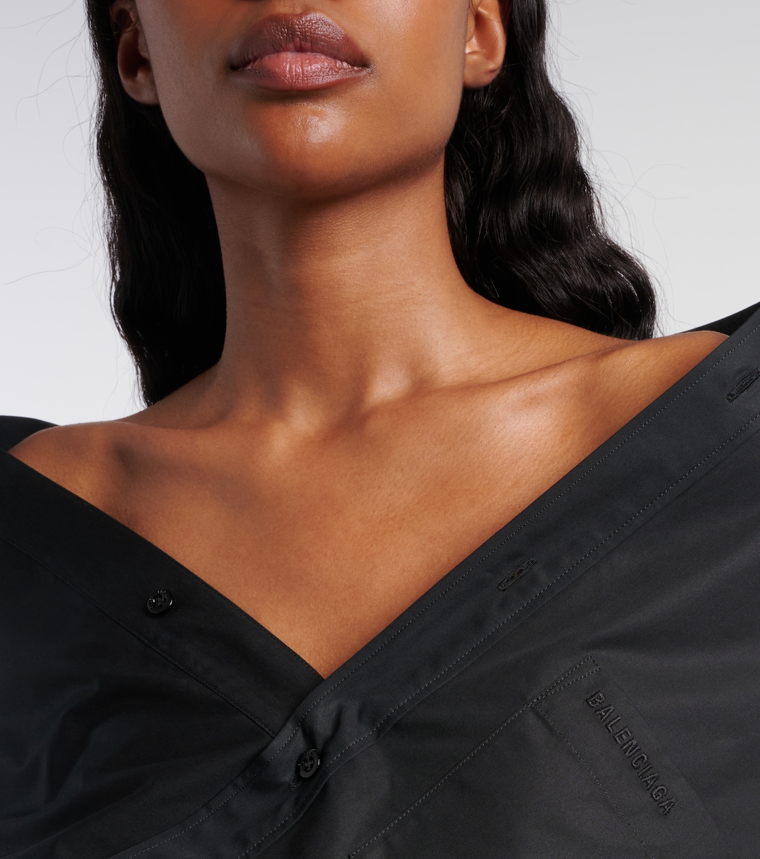 Asymmetric cotton top | Balenciaga