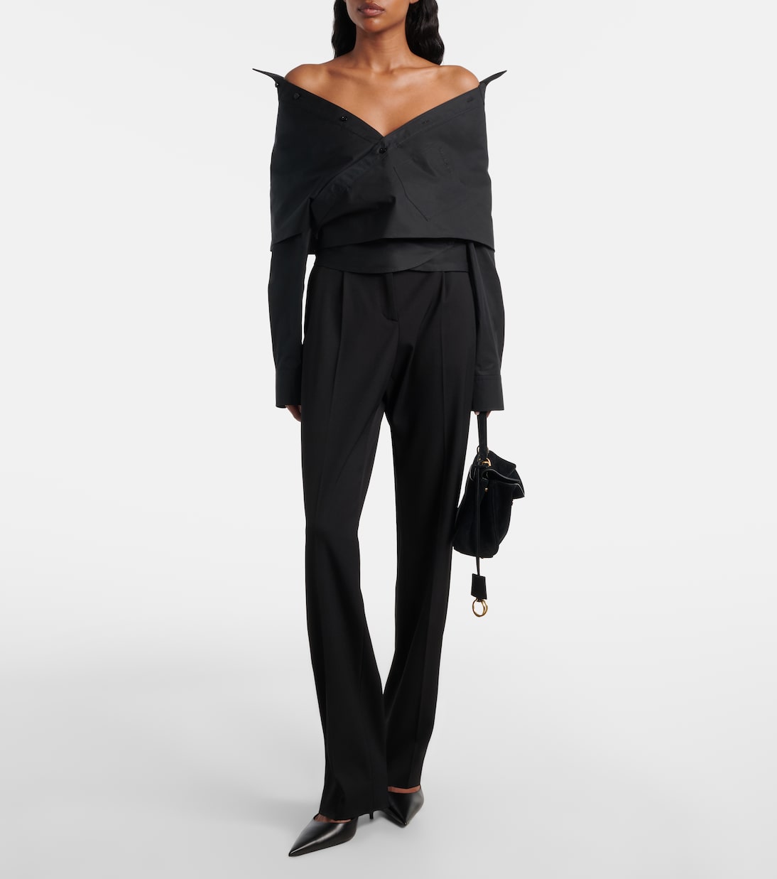 Asymmetric cotton top | Balenciaga