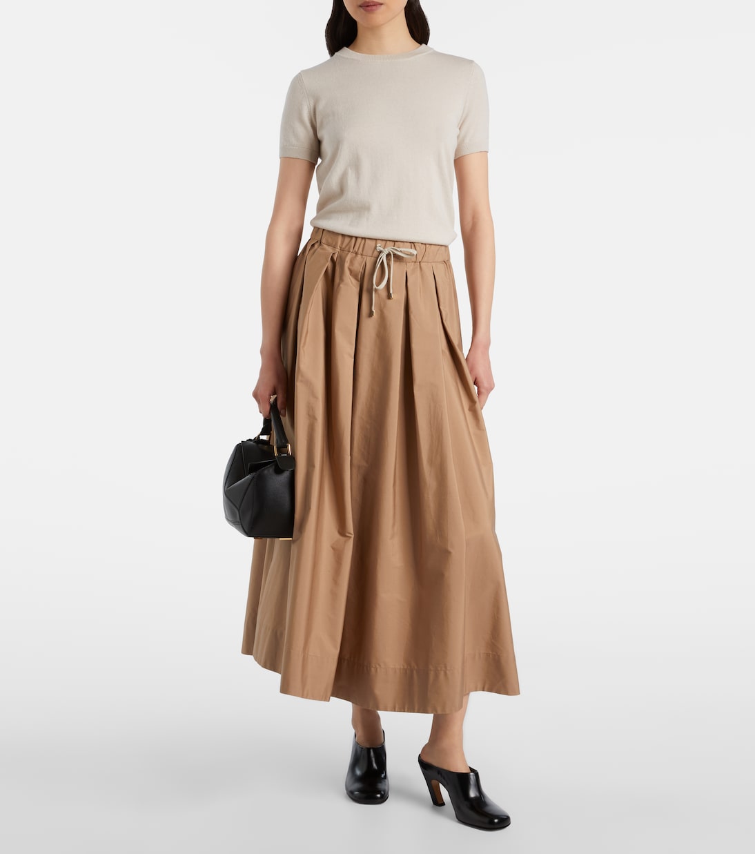 Jupe midi Pineta en popeline de coton | 'S Max Mara