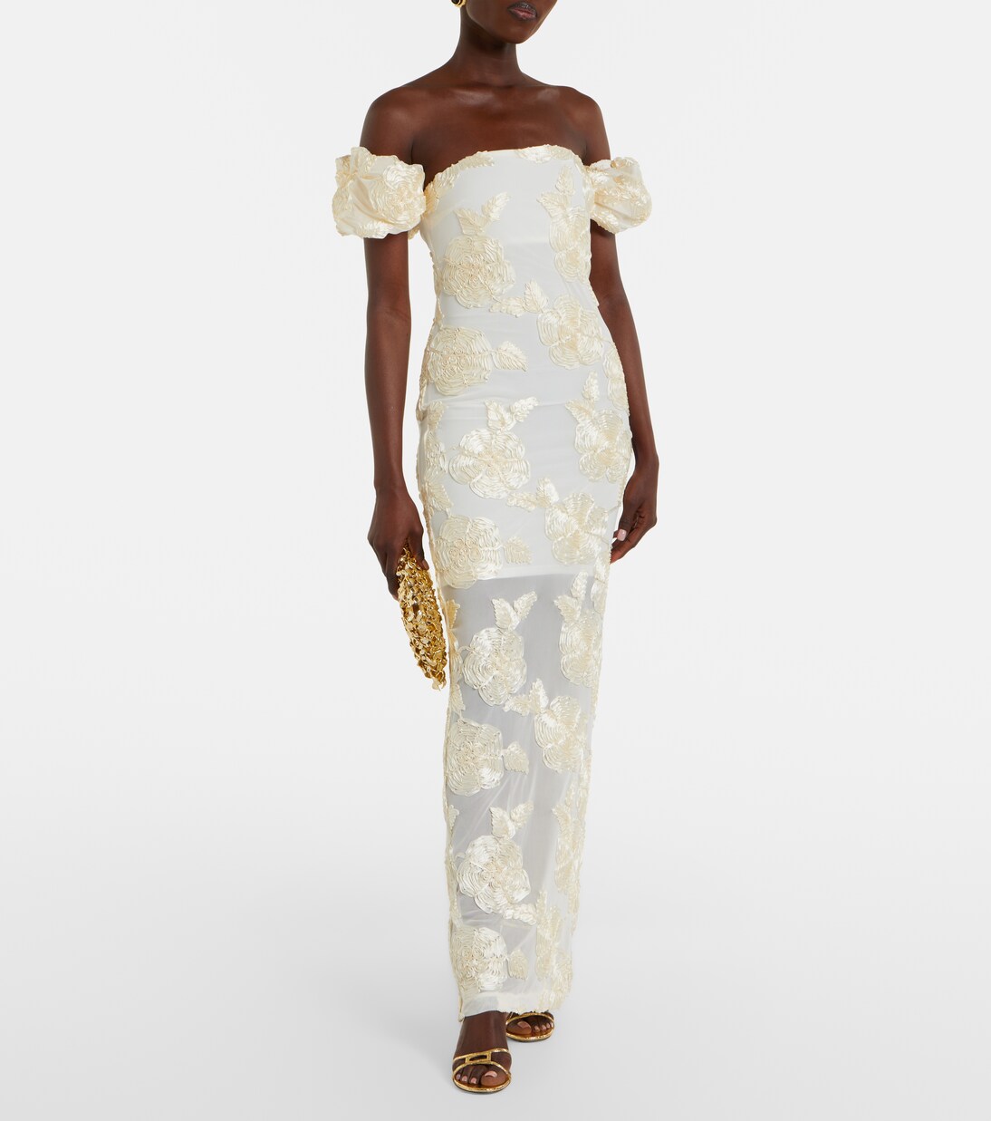 Embroidered bustier gown | Rotate