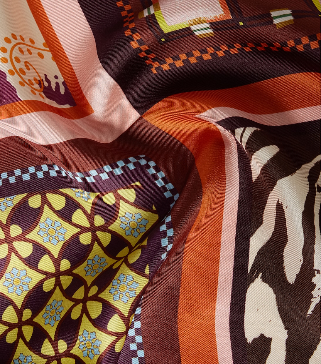 Wilson printed silk twill scarf | Alémais