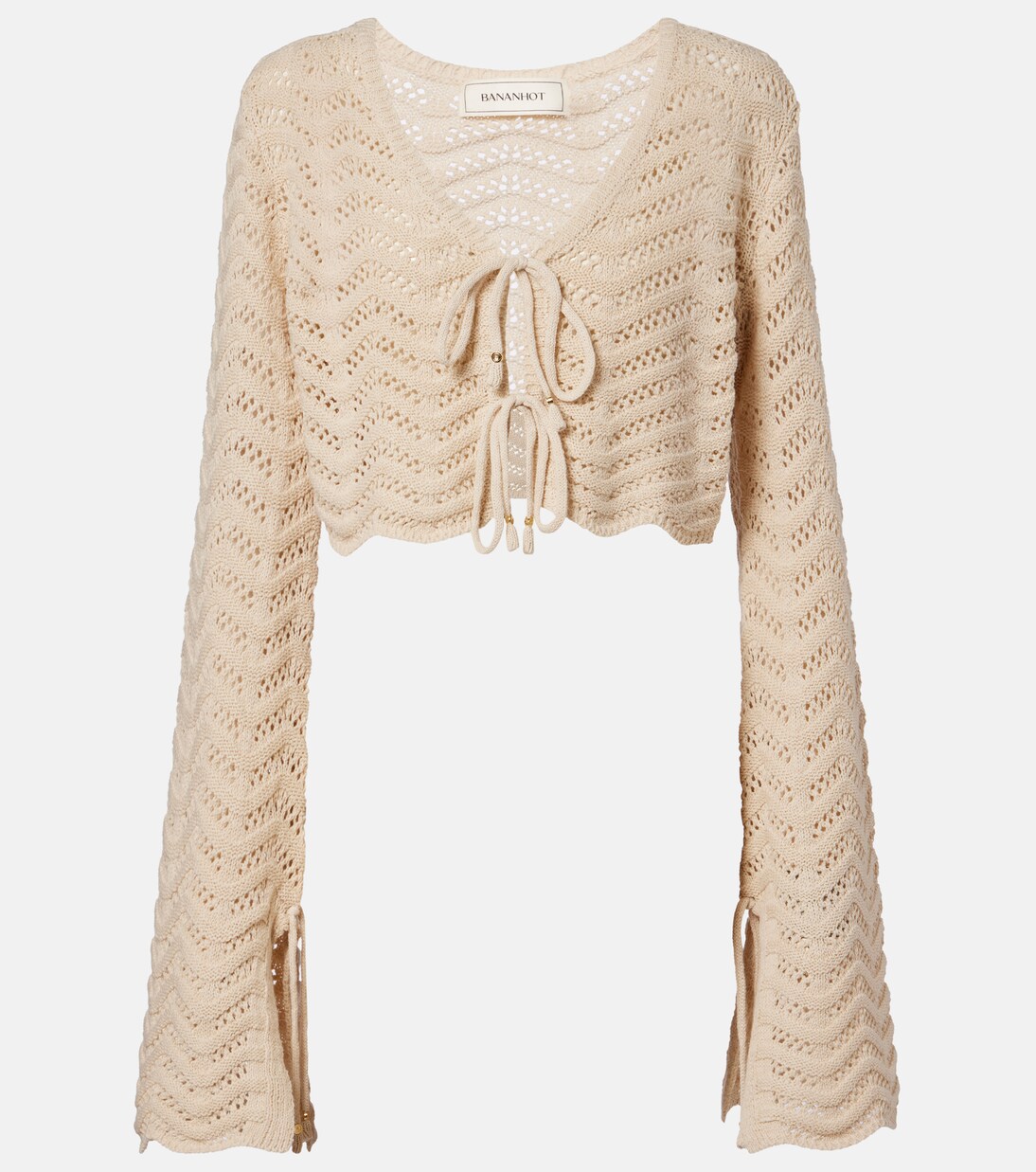 Cropped-Top Miana aus einem Baumwollgemisch | Bananhot